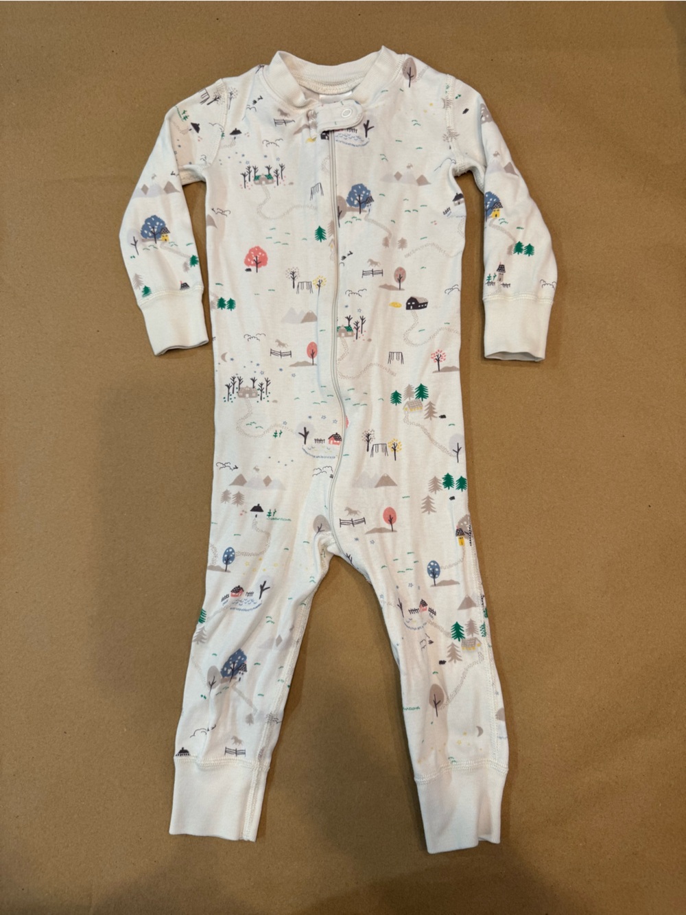 Hanna Andersson Baby Footed Zipper Pajamas with Adventure Print